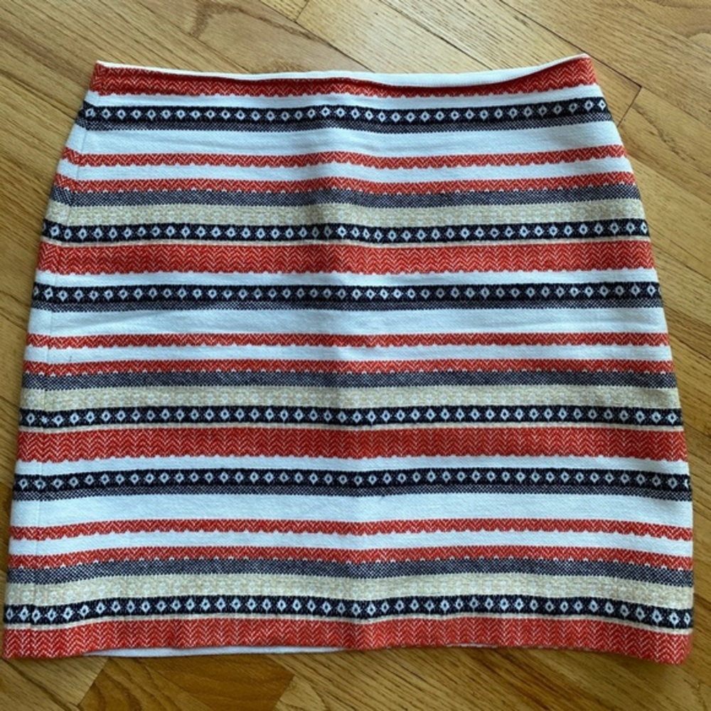 LOFT Multicolor Striped Skirt